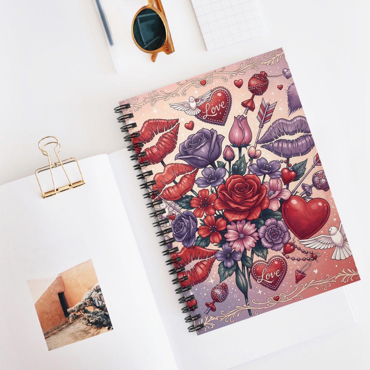 Valentine Bouquet Spiral Notebook