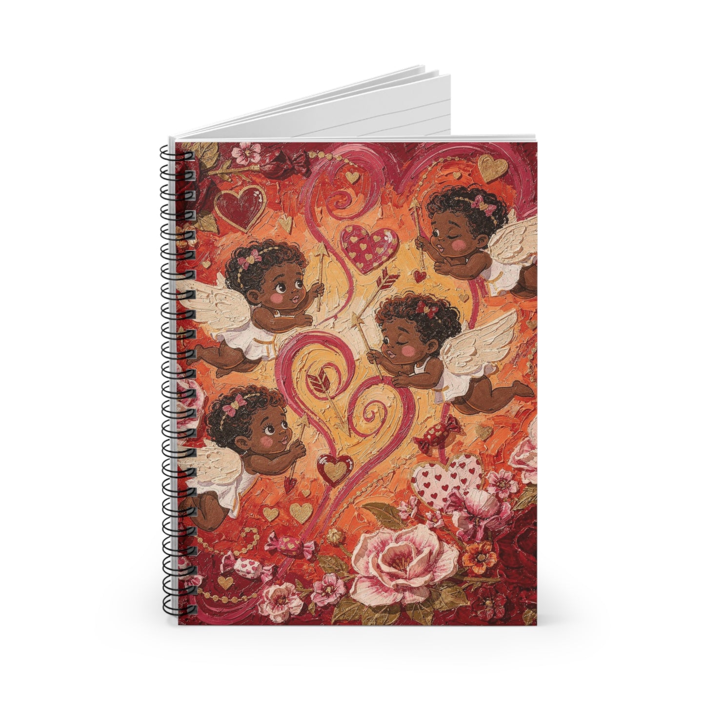 Valentine Angels Spiral Notebook