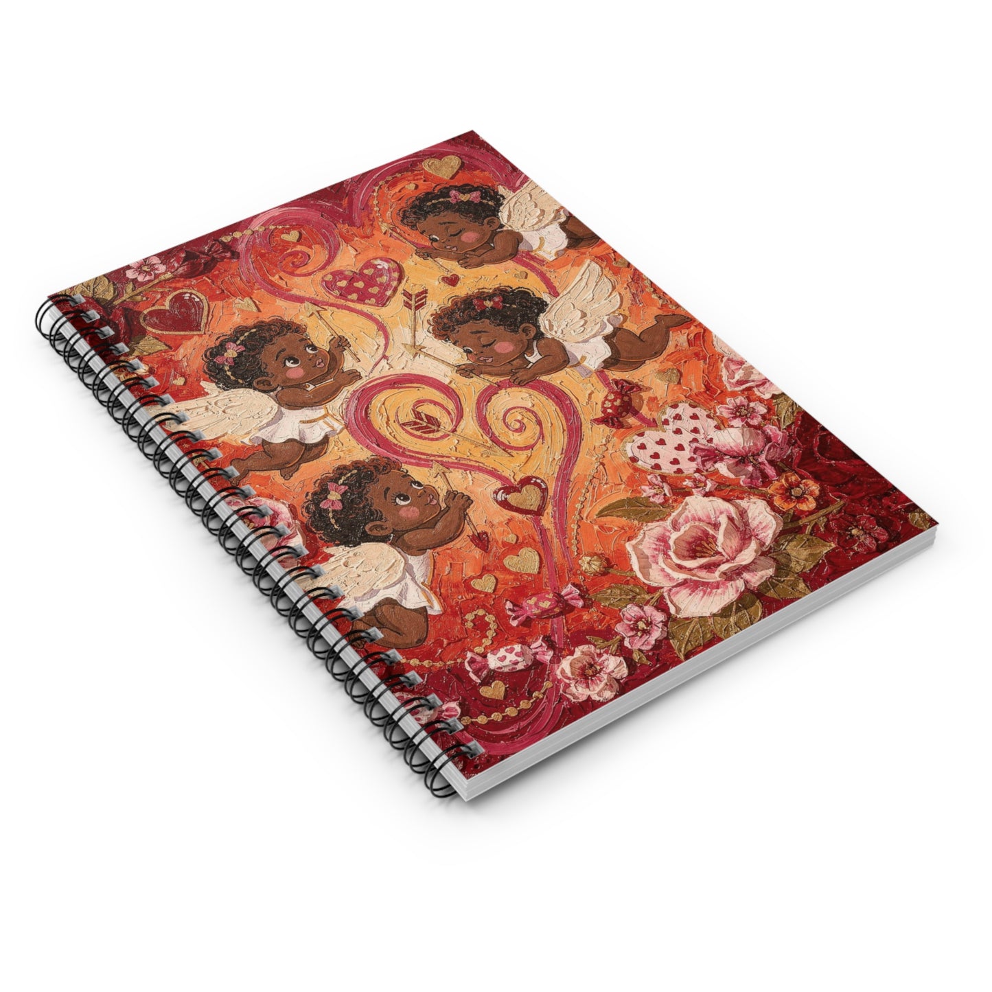 Valentine Angels Spiral Notebook