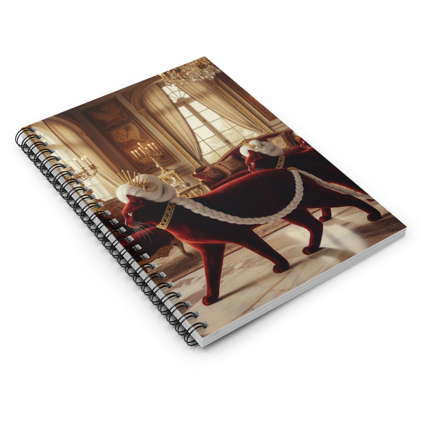 Red Velvet Feline Spiral Notebook