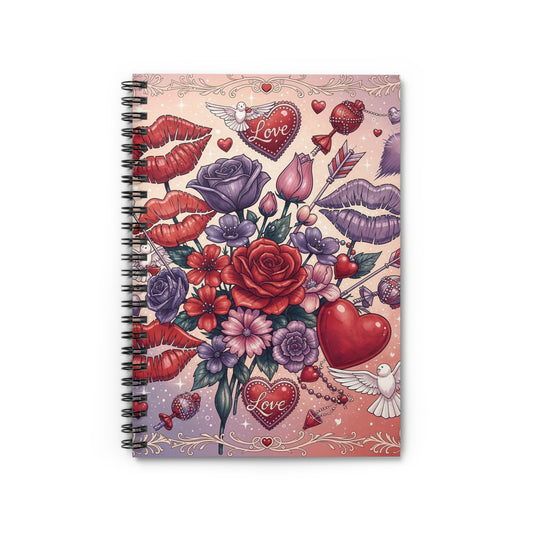 Valentine Bouquet Spiral Notebook
