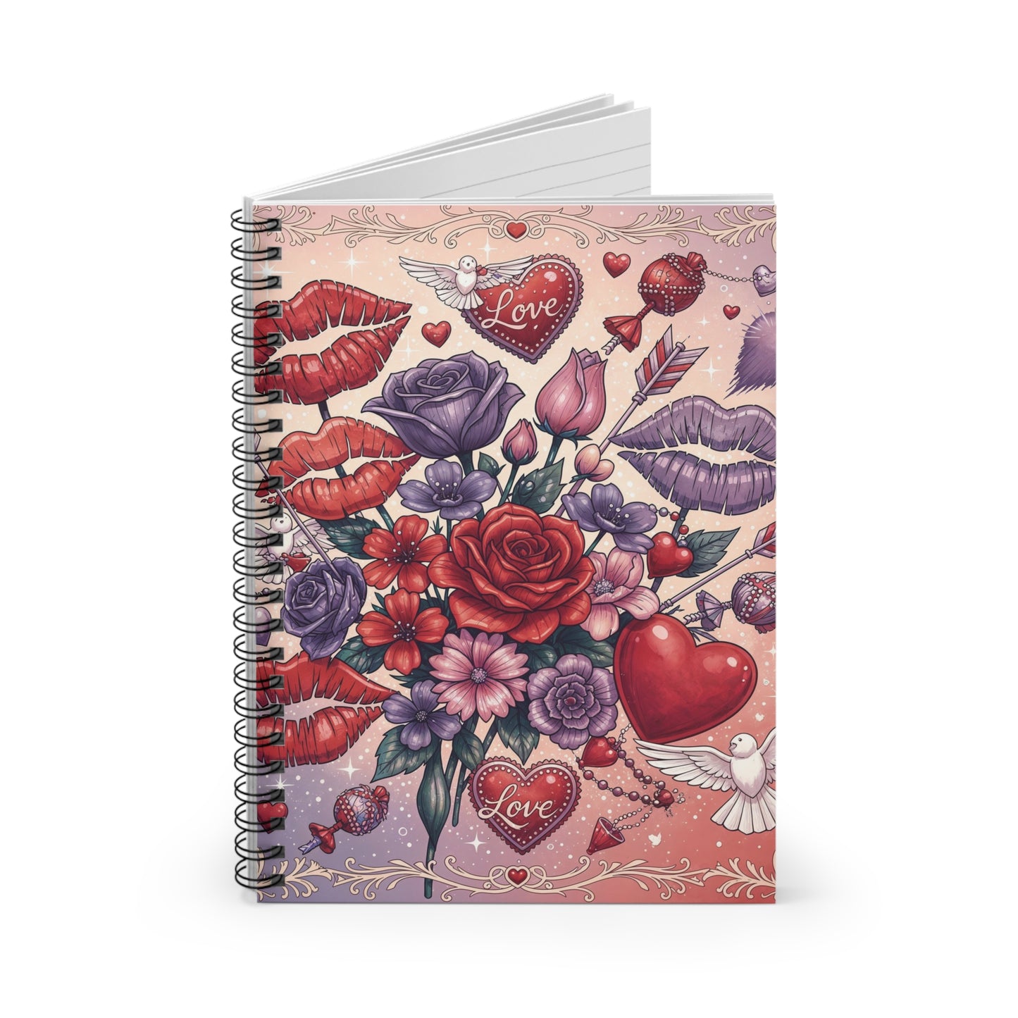 Valentine Bouquet Spiral Notebook
