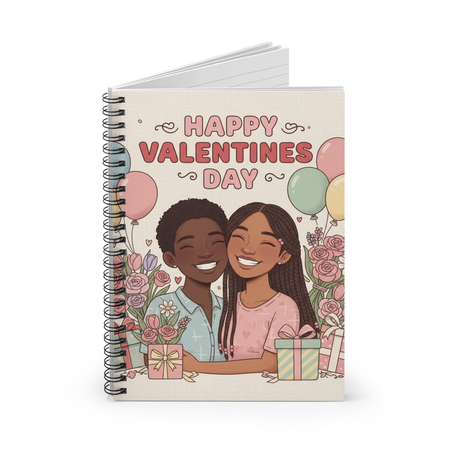 Best Friends Valentine’s Day Spiral Notebook