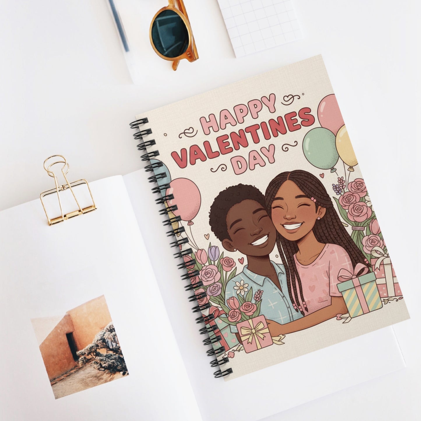 Best Friends Valentine’s Day Spiral Notebook