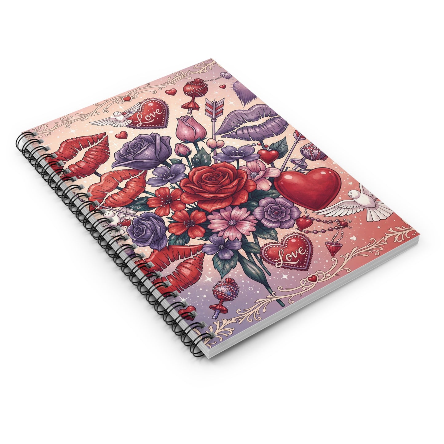 Valentine Bouquet Spiral Notebook