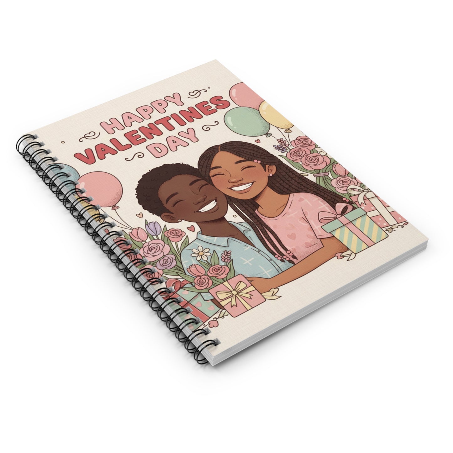 Best Friends Valentine’s Day Spiral Notebook